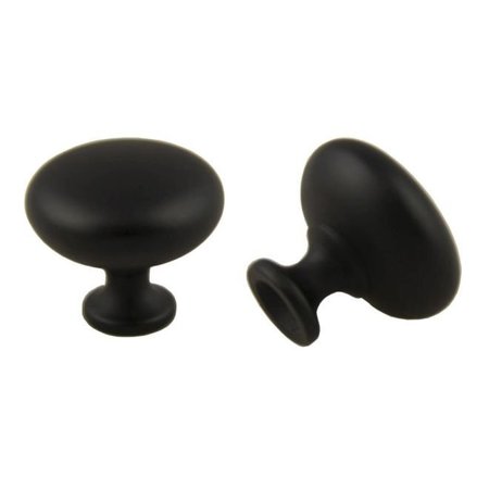 CROWN 1-1/2" Mushroom Cabinet Knob Matte Black Finish CHK81361BK